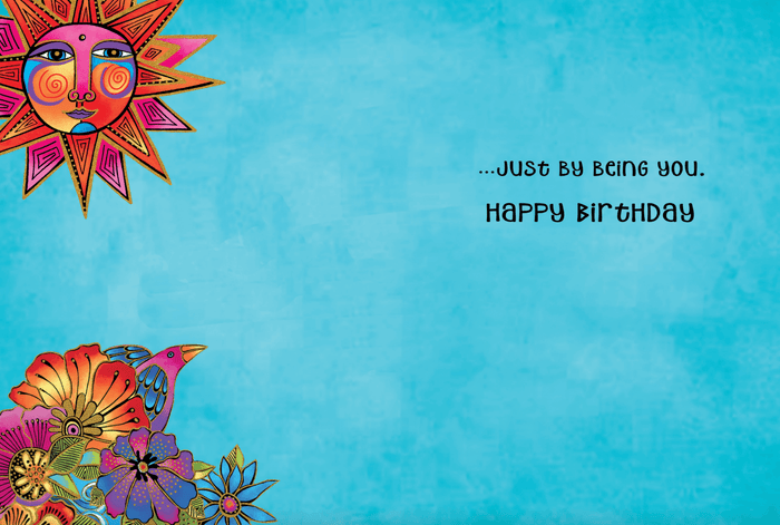 Laurel Burch Celestial Waves Birthday Card - Single