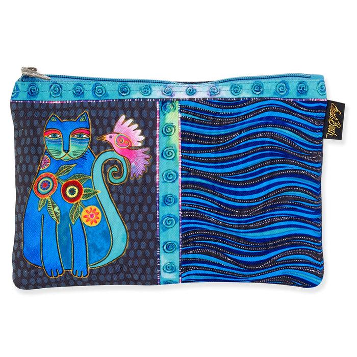 laurel burch Cerulean Cat Cosmetic Bag