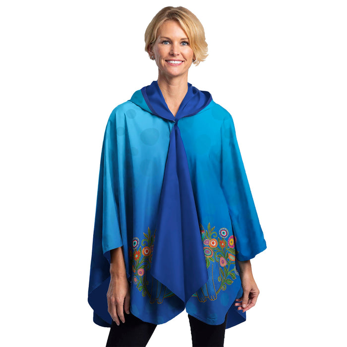 laurel burch Cerulean Cat Reversible Rain Cape