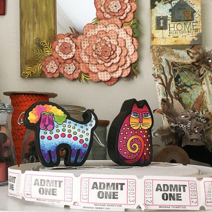 Laurel Burch Dog Rubber Curio Stamp