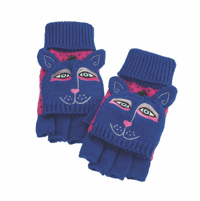 laurel burch Doggie Flip Mittens - Indigo