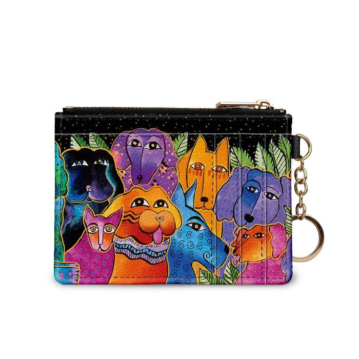 Laurel Burch Dogs And Doggies Keychain Wallet
