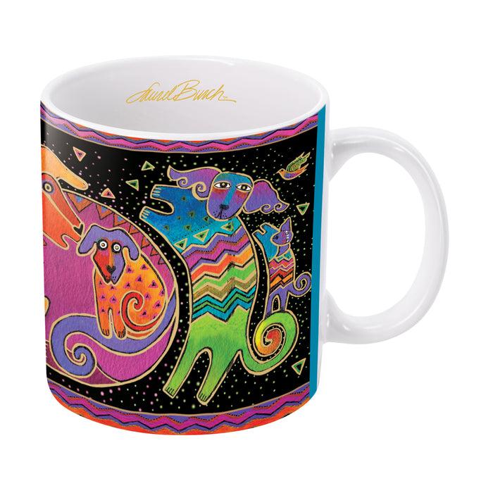 laurel burch Dogs & Doggies Ceramic Mug - 14 oz