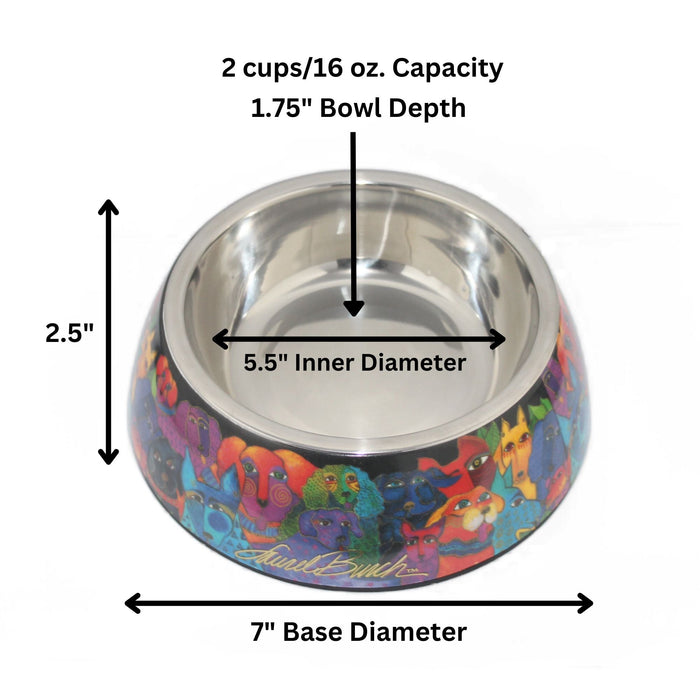 Laurel Burch Dogs & More Dogs Pet Bowl
