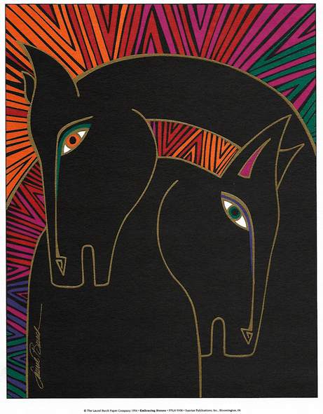 laurel burch Embracing Horses Print - 8" x 10"