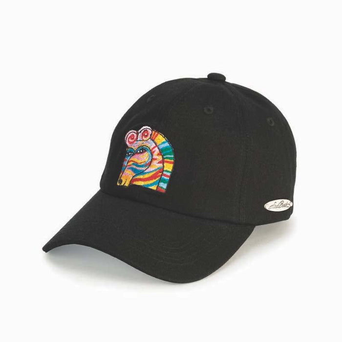 laurel burch Embroidered Rainbow Zebra Cap - Black