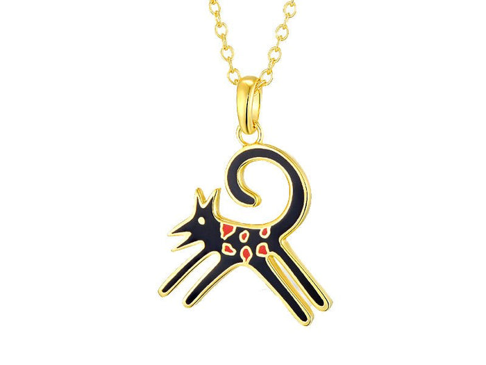 laurel burch Felicity Wild Dog Necklace - Black