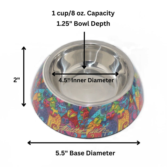 Laurel Burch Feline Frolic Pet Bowl