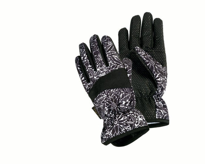 laurel burch Floral Garden Gloves - Black/White