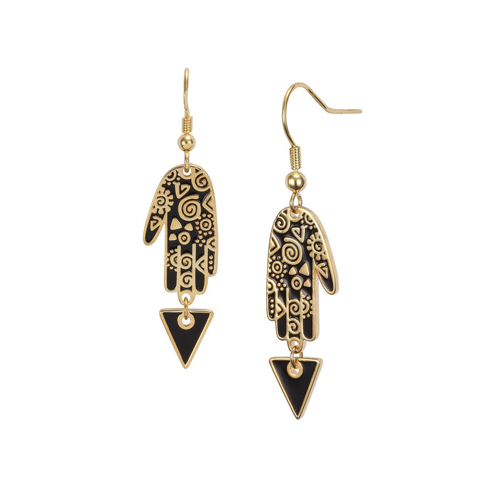 laurel burch Healing Hands Earrings - Black