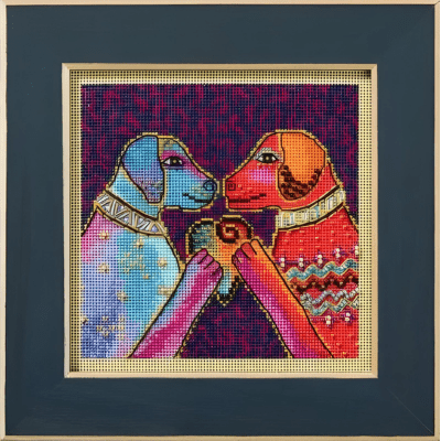 laurel burch Heartfelt Dogs Cross Stitch Kit