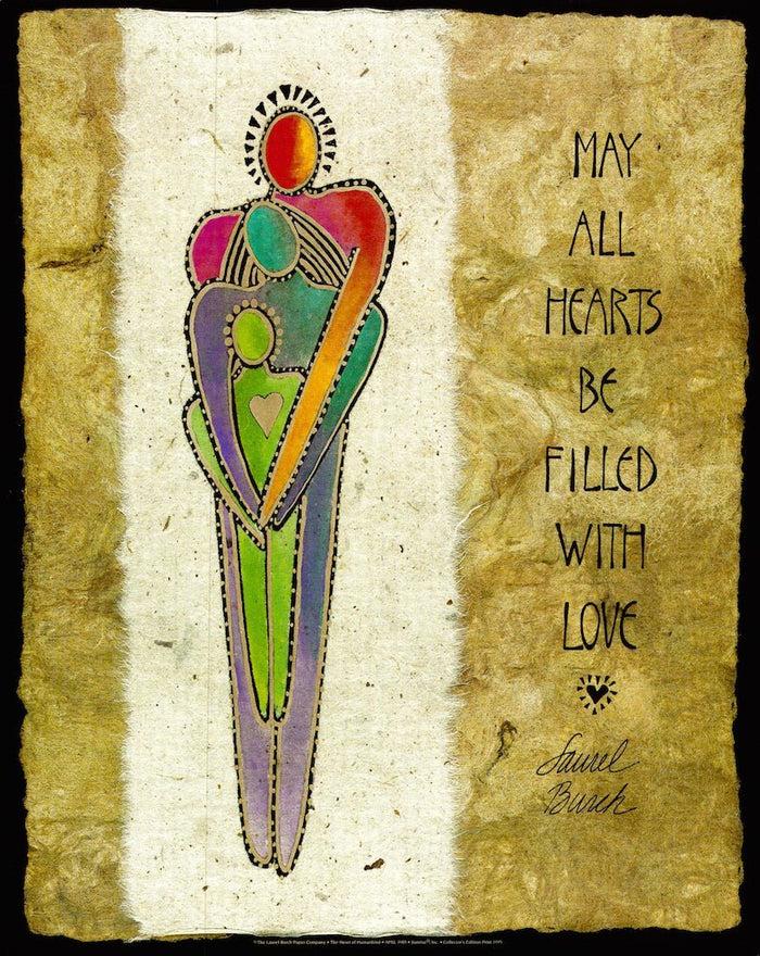 laurel burch Hearts Filled With Love Print - 12" x 16"