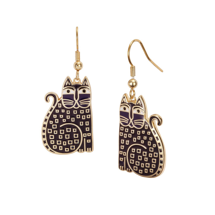 laurel burch Indigo Cat Drop Earrings