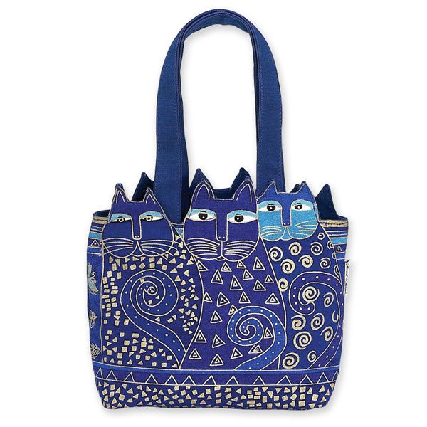 laurel burch Indigo Cats Medium Cutout Tote