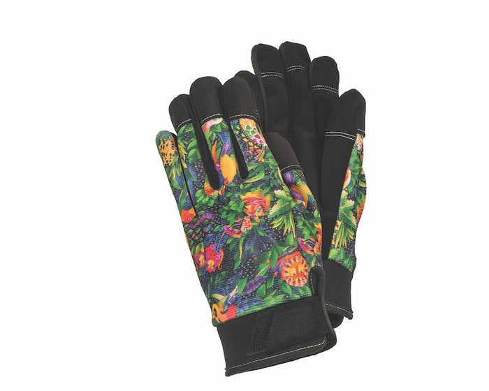 laurel burch Jungle Song Work Gloves - Black