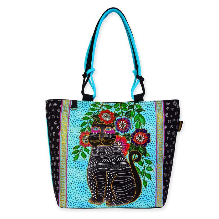 laurel burch Kitty Noir In Blossoms Large Tote