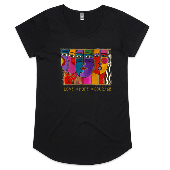 laurel burch Love • Hope • Courage T-Shirt - Black