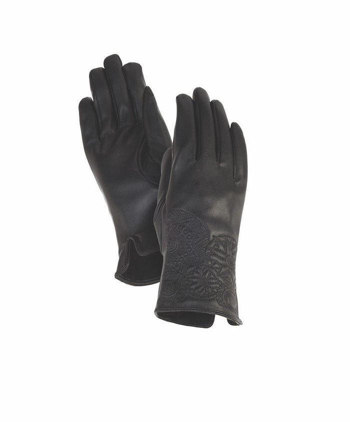 laurel burch Mandala Cuff Gloves - Black