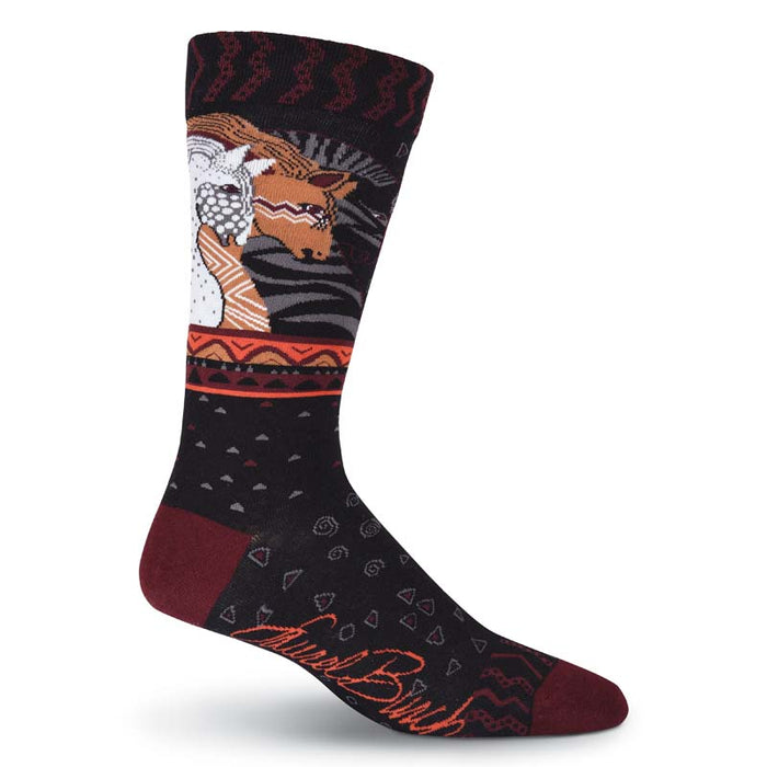 laurel burch Men's Wild Stallion Crew Socks - Black
