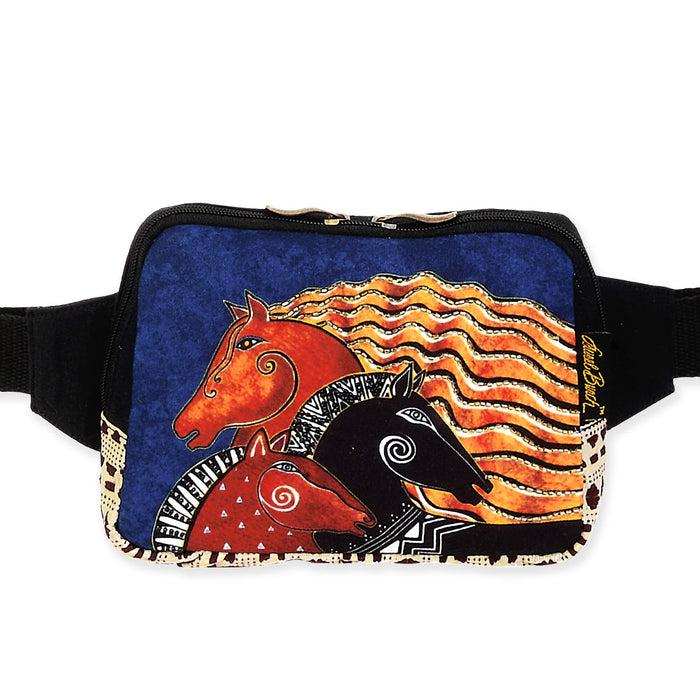 Laurel Burch Midnight Mares Large Canvas Belt Bag