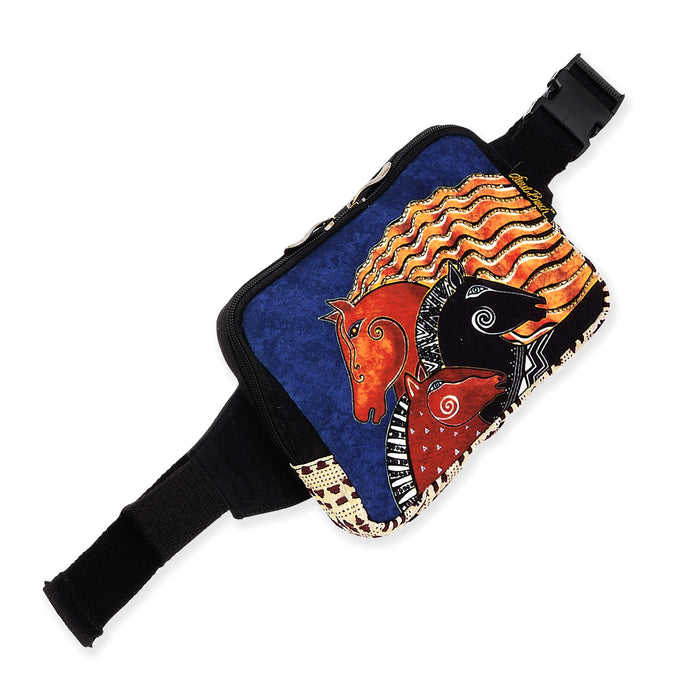 Laurel Burch Midnight Mares Large Canvas Belt Bag