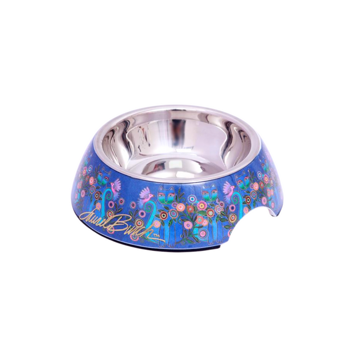 Laurel Burch NEW Cerulean Cat Pet Bowl