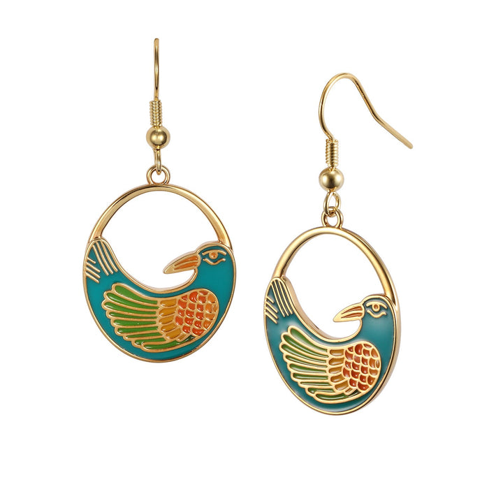 laurel burch Nile Bird Earrings - Teal
