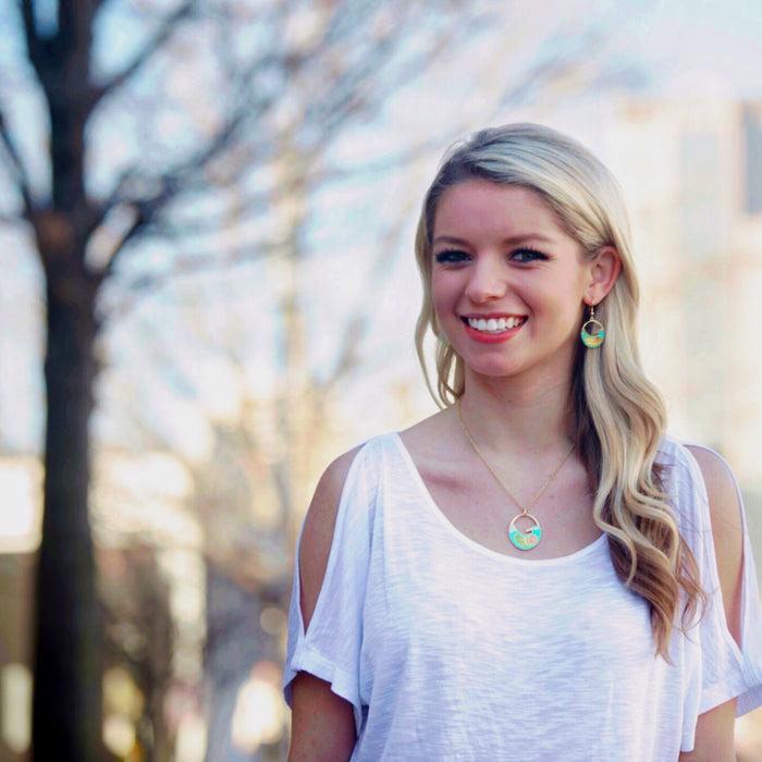 Laurel Burch Nile Bird Earrings - Teal