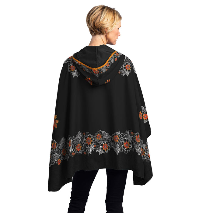 Laurel Burch Orange Blossoms Reversible Rain Cape
