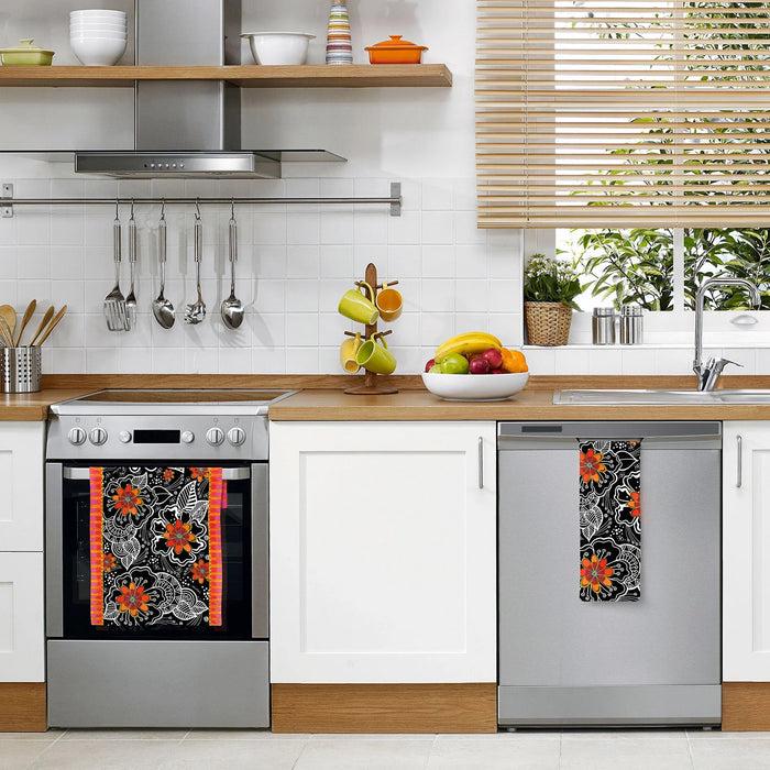 Laurel Burch Orange Blossoms Tea Towel