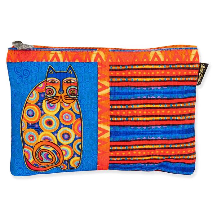 laurel burch Orange Cat Stripes Cosmetic Bag