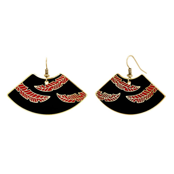 laurel burch Palm Leaves Vintage Earrings