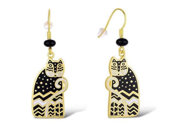 laurel burch Polka Dot Gatos Earrings