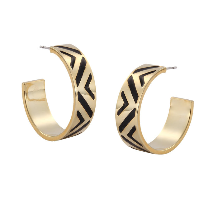 laurel burch Rain Dance Hoop Earrings