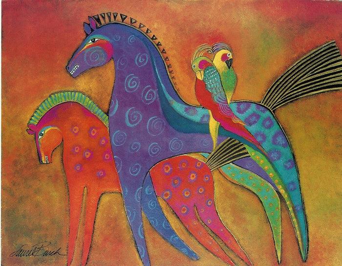 laurel burch Rainbow Horses Print - 11" x 14"