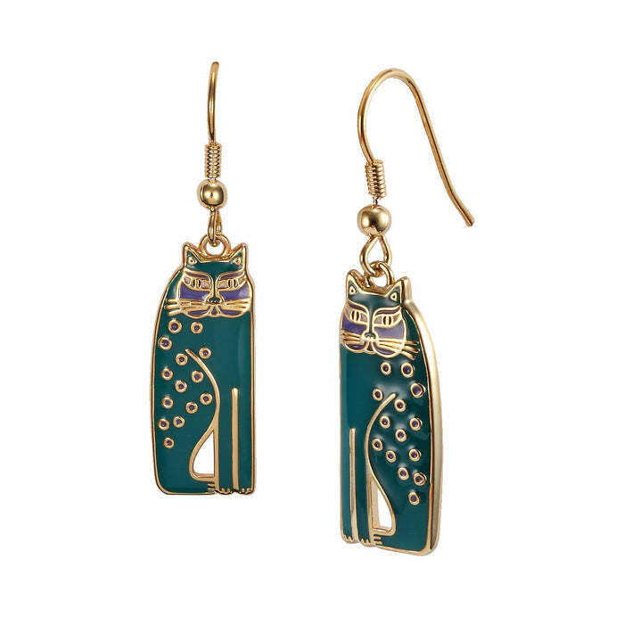 laurel burch Siamese Cat Earrings - Green