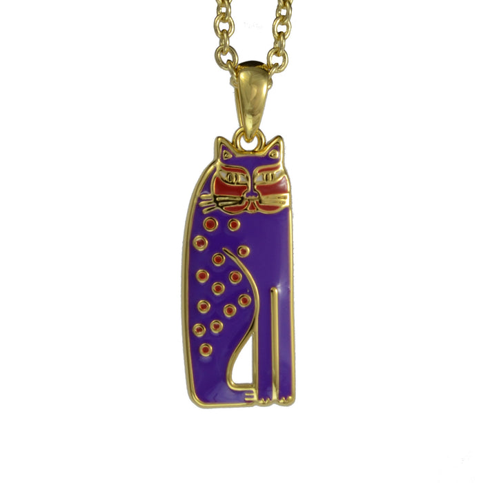 laurel burch Siamese Cat Necklace - Purple