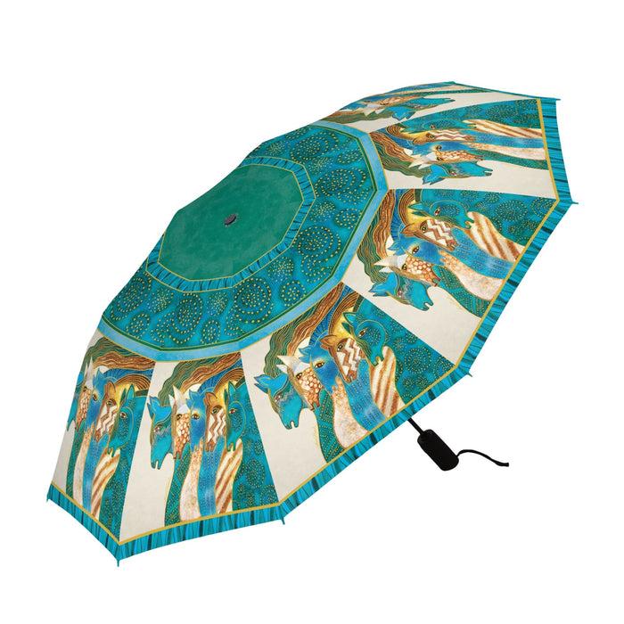 laurel burch Sky Mares Folding Travel Umbrella
