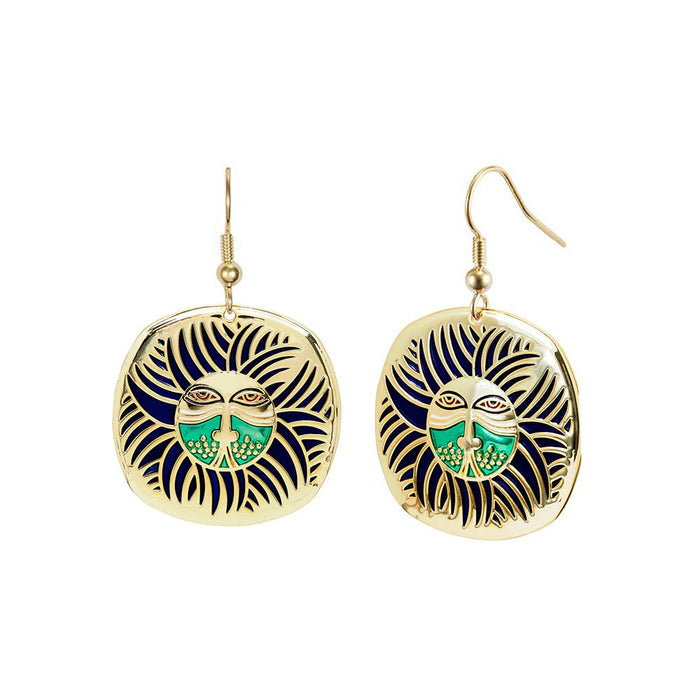 laurel burch Soleil Lion Drop Earrings - Gold