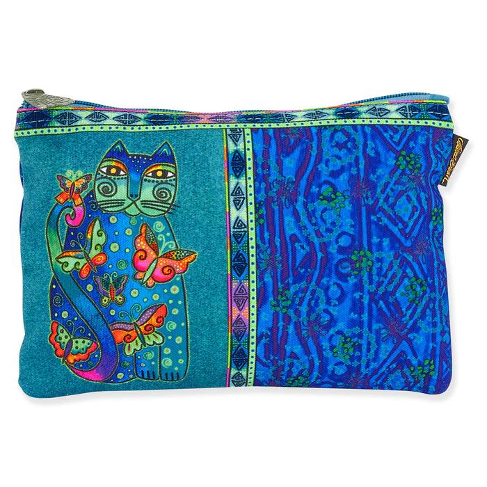 laurel burch Teal Cat Cosmetic Bag