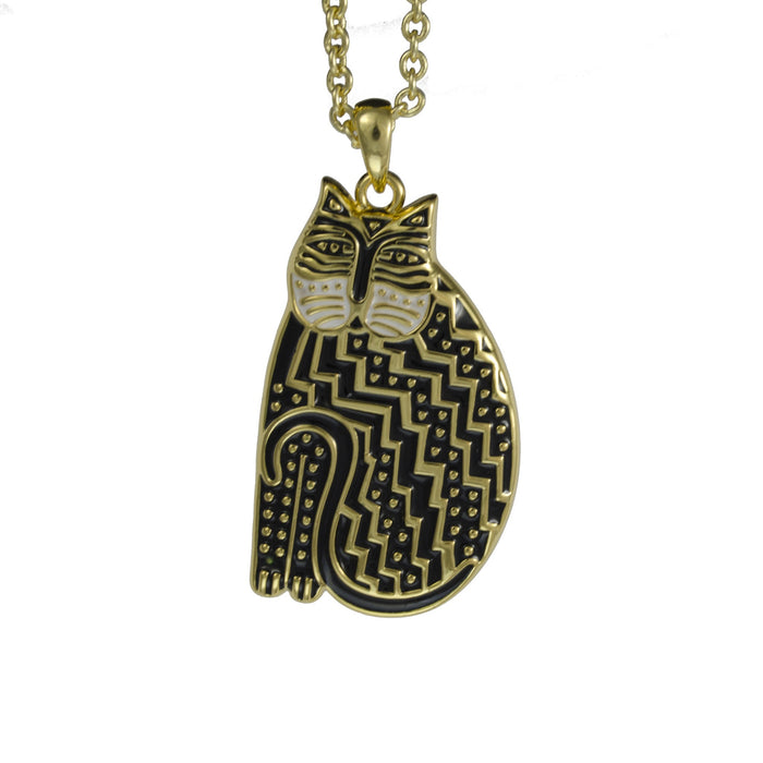 laurel burch Tribal Cat Necklace - Black