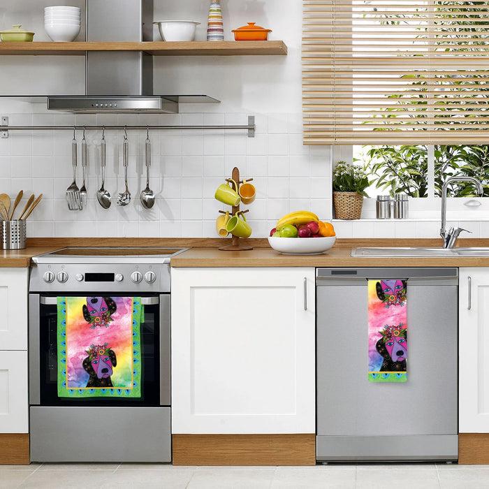 Laurel Burch Violet Doggy Tea Towel