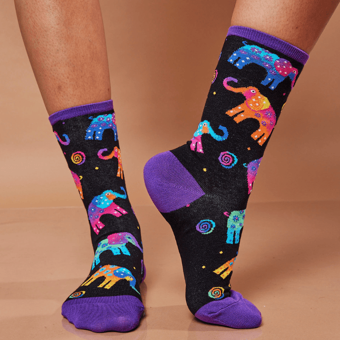 Laurel Burch Women's Ellies Crew Socks - Black