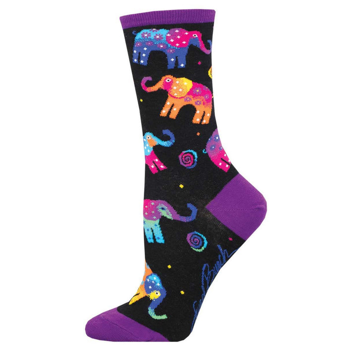 laurel burch Women's Ellies Crew Socks - Black