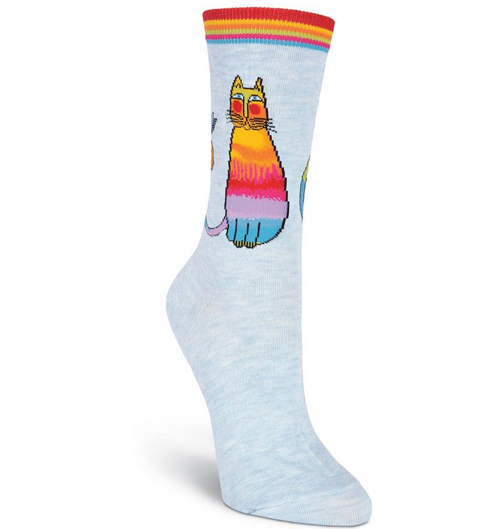 laurel burch Women's Kit Kat Crew Socks