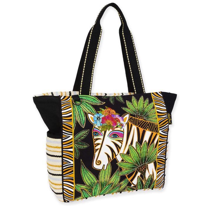 Laurel Burch Zahara Zebra Large Shoulder Tote