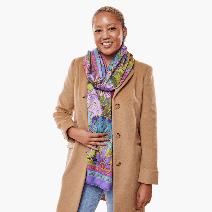 Laurel Burch Laurel's Florals Silky Oversized Shawl
