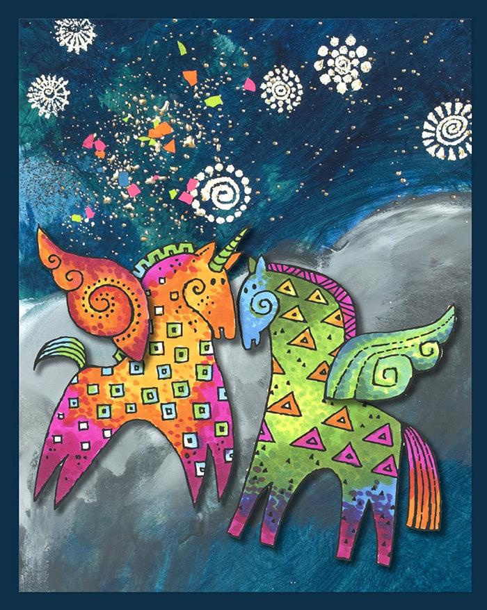 Laurel Burch Magical Horses Cling Rubber Stamps Set