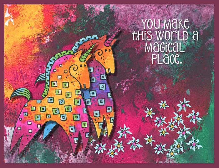 Laurel Burch Magical Horses Cling Rubber Stamps Set