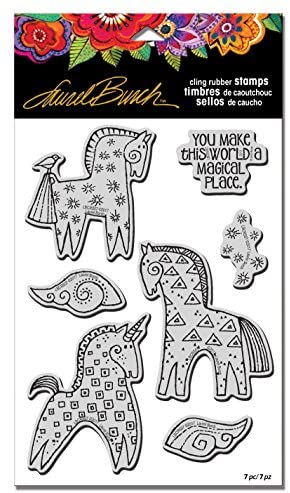 laurel burch Magical Horses Cling Rubber Stamps Set